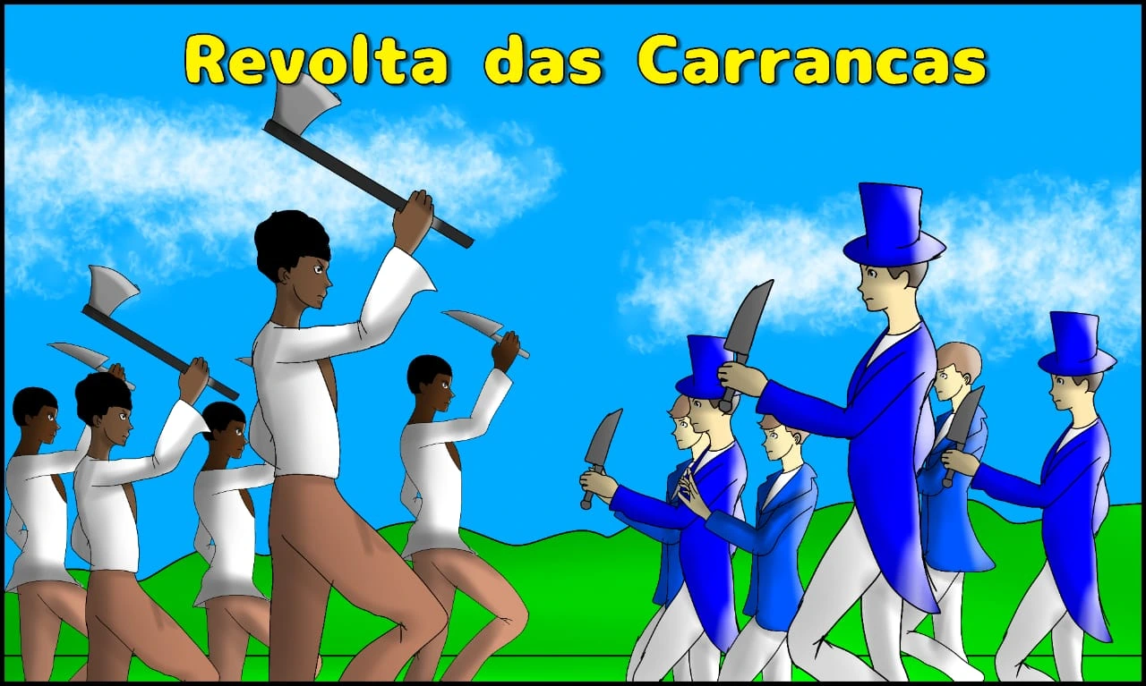 A Revolta das Carrancas ocorreu entre 1863 e 1865, durante o período imperial brasileiro, especificamente sob o governo de Dom Pedro II.